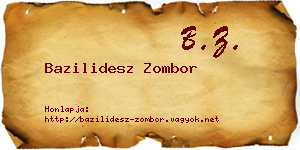 Bazilidesz Zombor névjegykártya